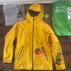 ThirtyTwo Lashed Yellow 15K Snowboard Jacket Mens Medium